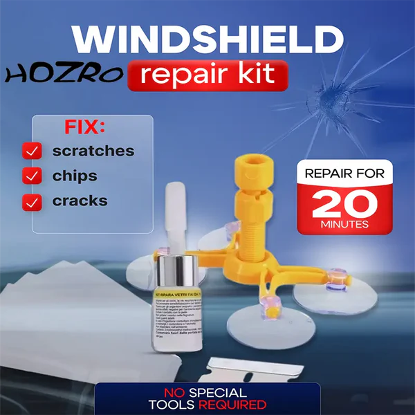 Kit reparare parbriz auto HOZRO, pentru repararea crapaturilor sau zgarieturilor din parbriz