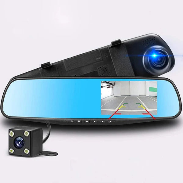Camera Auto HOZRO, Dual-Zone Fata, Spate, 4.5", Full HD, camera marsarier, Ecran LED, Negru
