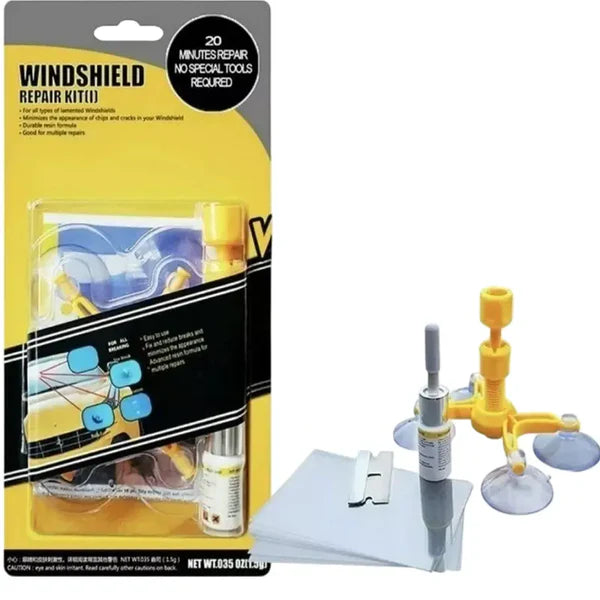 Kit reparare parbriz auto HOZRO, pentru repararea crapaturilor sau zgarieturilor din parbriz