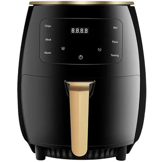 Friteuza cu aer cald, fara ulei, HOZRO Air Fryer, Putere 2400W, capacitate de 6L, Afisaj Digital, 6 Functii de gatire