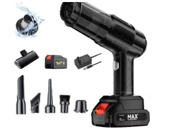 Aspirator Auto 6 în 1 Fără Fir, 100W, cu Filtru HEPA, Funcții Aspirare, Suflare și Vidare