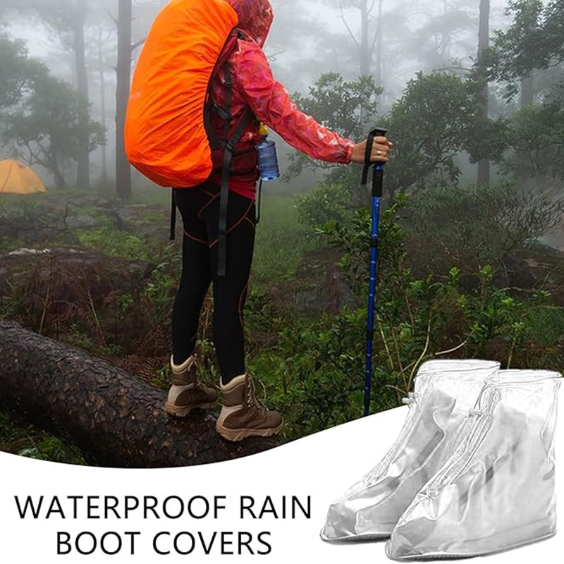Husa protectie incaltaminte, Rezistente la apa, ploaie/zapada/noroi, reutilizatile, XL (41-42), transparente