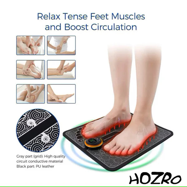 2x Aparate Masaj Inteligent STARTOP , Pentru Picioare EMS, Cu Stimulare Musculara si Terapie de Acupunctura, 8 Moduri, 19 Intensitati, Incarcare USB
