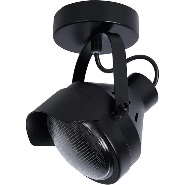 Spot luminos, HOZRO, fabricat din otel, Putere maxima 35W, directie lumina reglabila, Negru