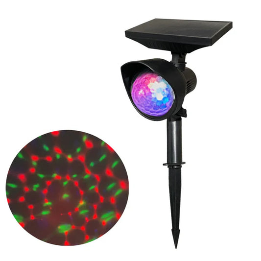 Lampa solara , rotativa, pentru exterior, proiectie colorata, control de la distanta, IP44