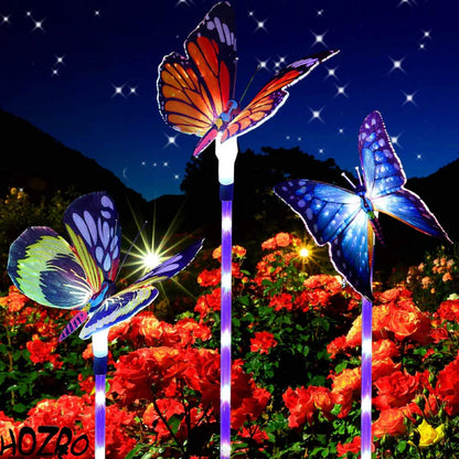Set 2 Lampi Solare STARTOP , Rezistente la Apă, cu Lumină LED în Formă de Fluture, Ideale pentru Grădină și Decor Extern