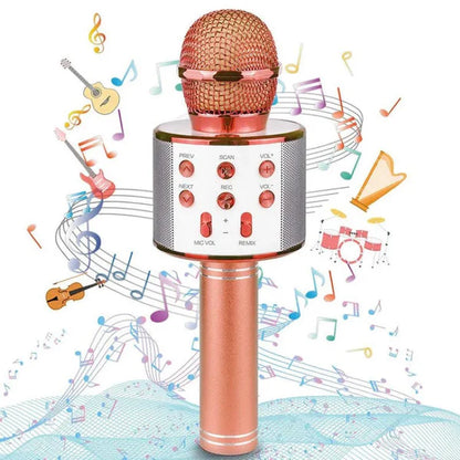 Microfon Wireless HOZRO, pentru Karaoke cu Bluetooth
