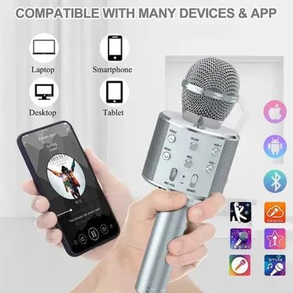Microfon Wireless HOZRO, pentru Karaoke cu Bluetooth