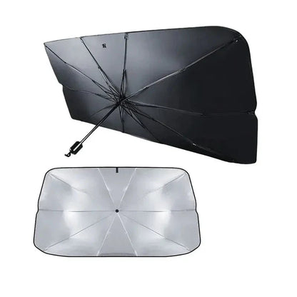 Parasolar , Tip Umbrela HOZRO 120cm x 65cm pentru Parbrizul Masinii – Protectie UV Avansata, Reducere Temperaturi Interioare, Design Compact si Usor de Utilizat pentru Toate Modelele de Masini