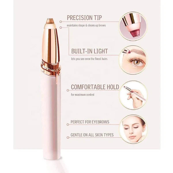 Epilator de sprâncene STARTOP , Flawless Roz – Eleganță, precizie și zero durere în fiecare gest!