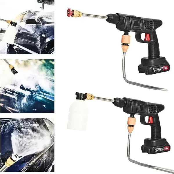 Aparat de spalat cu presiune tip pistol STARTOP , fara fir, 2 acumulatori, 48V, filtru si duze incluse