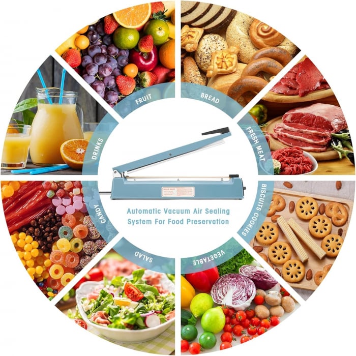 Aparat profesional de lipit si sigilat pungi plastic STARTOP®, 8 trepte de reglaj termic, 500W, indicator led, dimensiune bara lipire 400mm, design modern, utilizare usoara si rapida