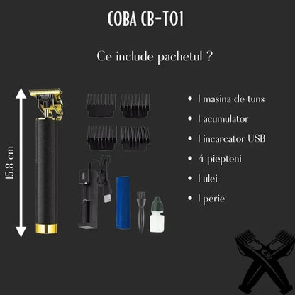 Aparat de Tuns Profesional , Model Coba T01 – 3W, Accesorii Incluse