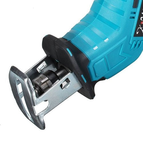 Fierastrau electric tip sabie 7STAR ®, cu 2 acumulatori 48V 5000 mAh, 4 panze, valiza de transport, Albastru