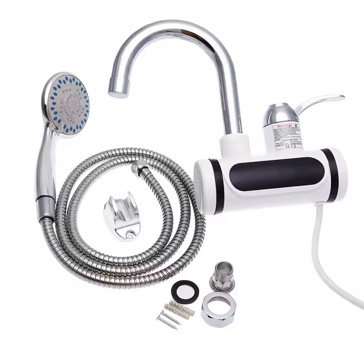 Robinet Electric cu Încălzire Instant – 3000W, Duș Inclus, Afișaj LED