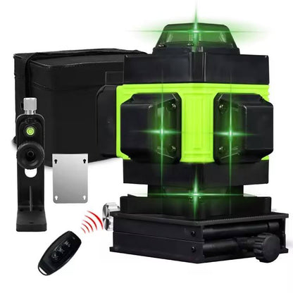 Nivela Laser 4D, 16 Linii, Auto-Nivelare, Alimentare USB, 2 Baterii, Înălțime Ajustabilă 1.2 m