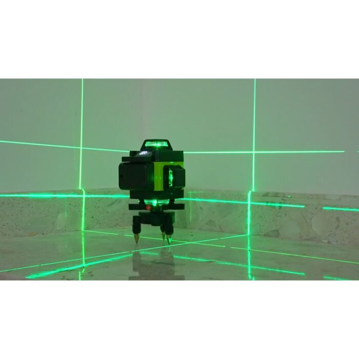 Nivela Laser 4D, 16 Linii, Auto-Nivelare, Alimentare USB, 2 Baterii, Înălțime Ajustabilă 1.2 m