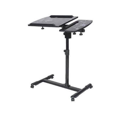 Masă Reglabilă pentru Laptop, Tip Birou, cu Roți, Înălțime Ajustabilă, Design Modern