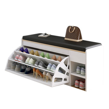 Pantofar cu banchetă tapițată – depozitare eficientă pentru 8–12 perechi