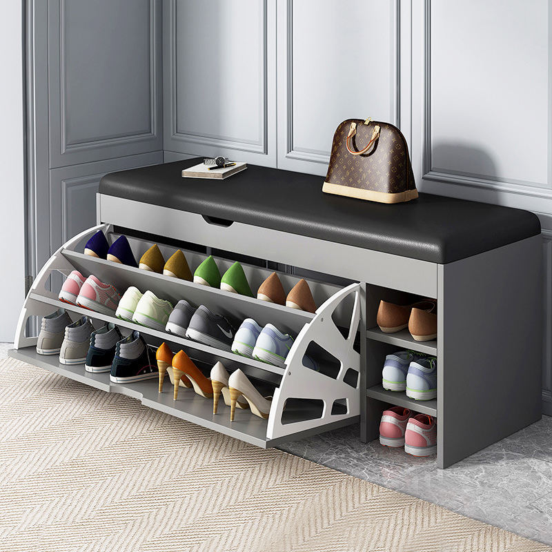 Pantofar cu banchetă tapițată – depozitare eficientă pentru 8–12 perechi