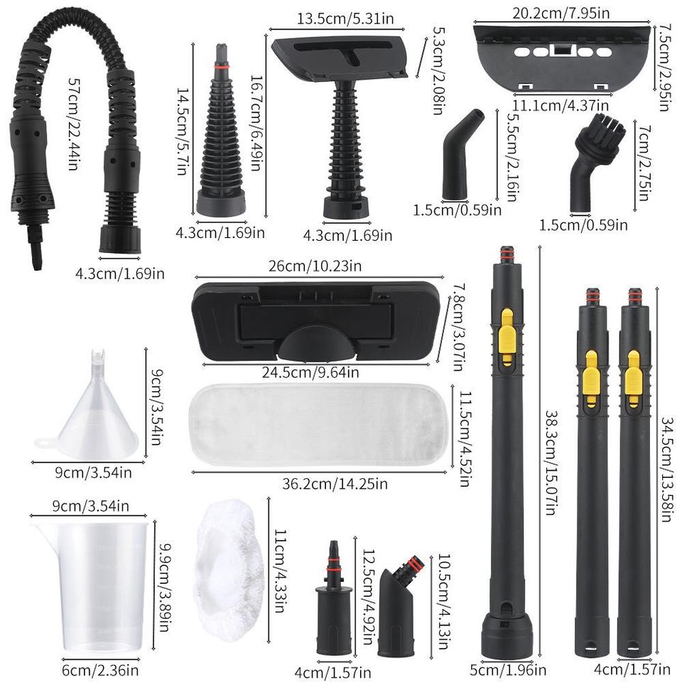 Aparat de Curățat cu Aburi 1000W – Steam Cleaner Profesional cu Accesorii, Fără Detergenți