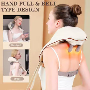 Aparat Electric de Masaj pentru Gât, Umeri și Spate cu Încălzire – Relaxare Profesională Acasă