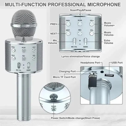 Microfon Wireless HOZRO, pentru Karaoke cu Bluetooth