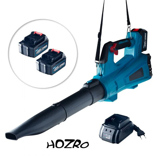 Suflanta aer universala, HOZRO, viteza de pana la 46.5 m/s, Putere de 88V, Volum de Aer 13 metrii cubi, 2 Baterii, Statie de incarcare, Autonomie mare, Calitate Premium