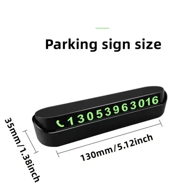 Suport Auto Pentru Numar de Telefon HOZRO, Pentru Parcare, Numere Magnetice, Negru