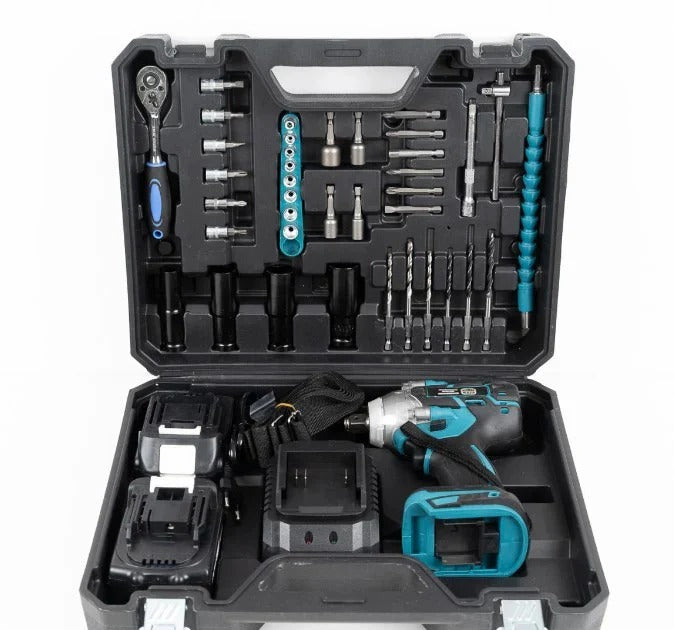 Trusa masina de impact si insurubat, 2 acumulatori 48V, 40 accesorii